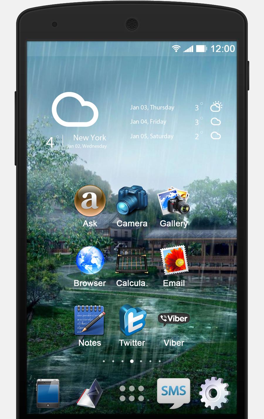 Rain - Solo Launcher Theme