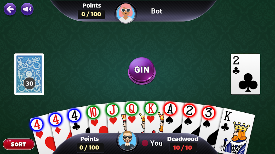 Gin Rummy Offline - Card game