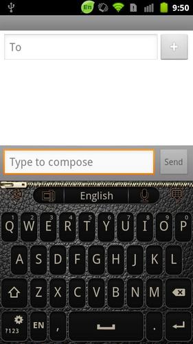 GO Keyboard BlackLeather theme