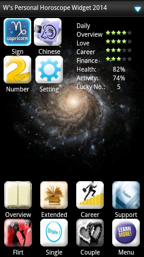 Personal Horoscope Widget 2014