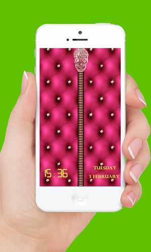 Skull Zipper Screen Lock