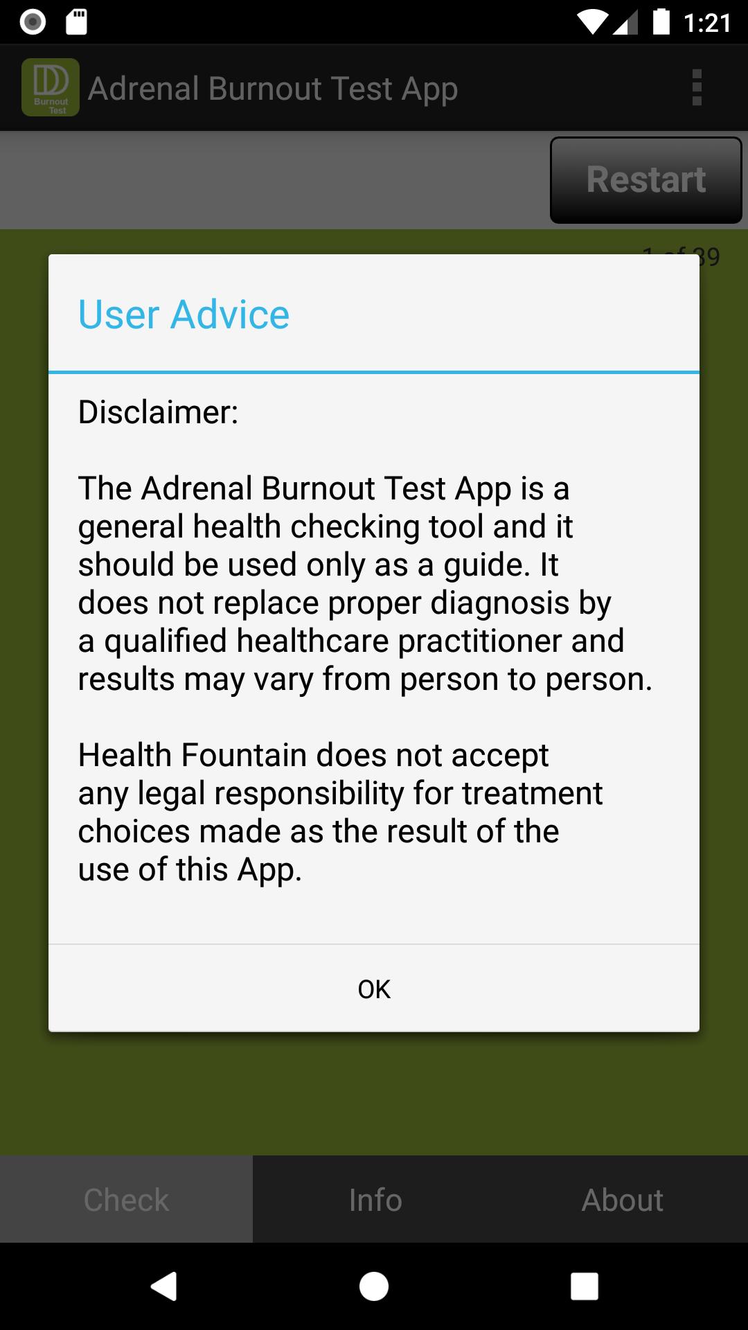 Adrenal Burnout Test App