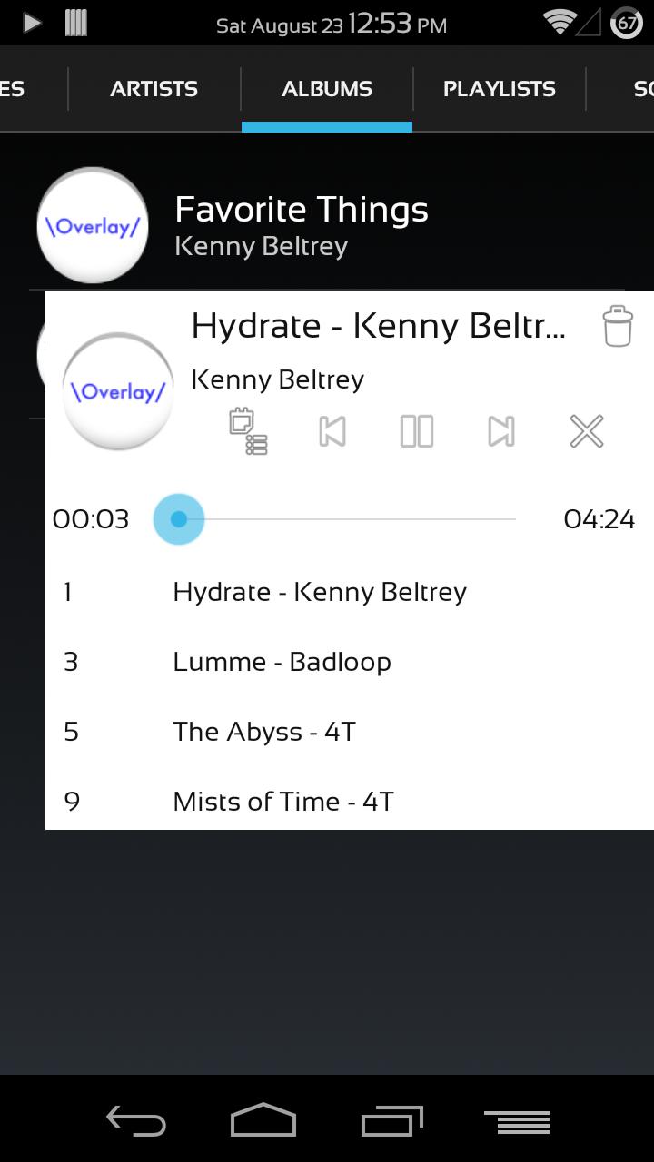 Overlay Music Player