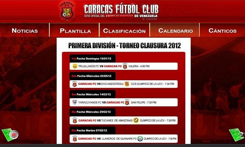 Caracas FC para Tablets