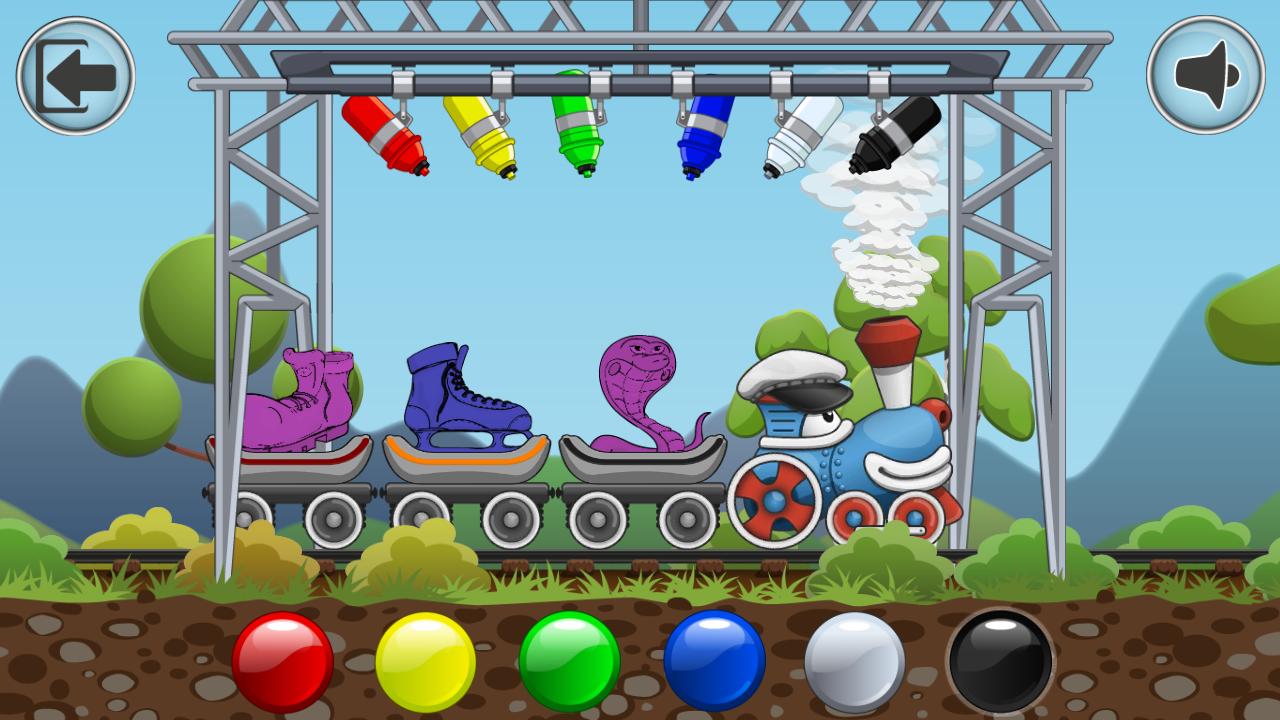 Rainbow Train: teach colors lv