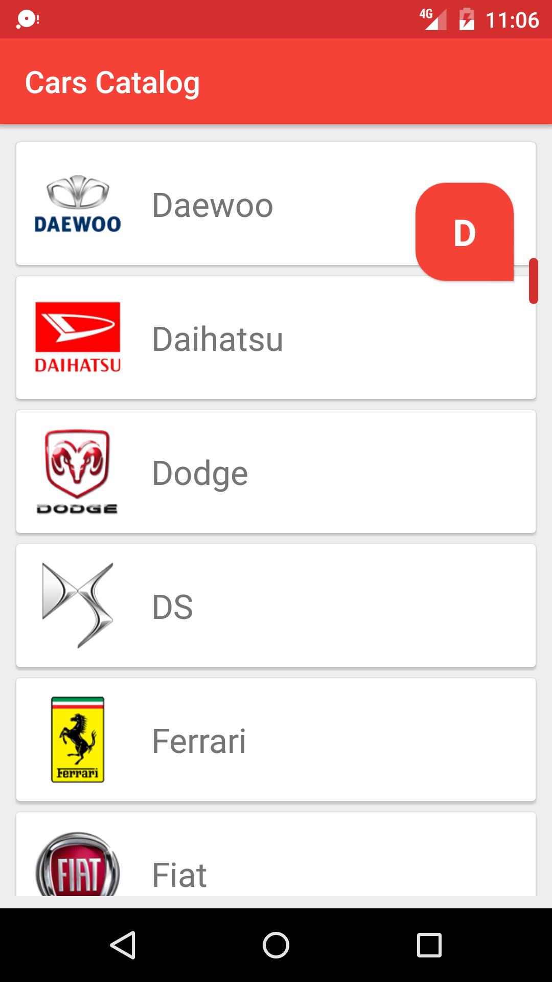 Cars Catalog