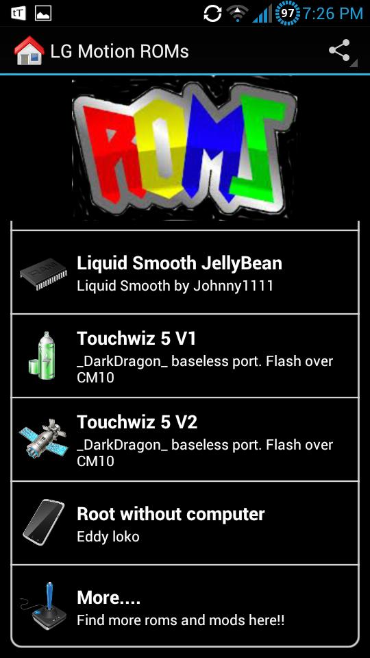 Motion ROMs