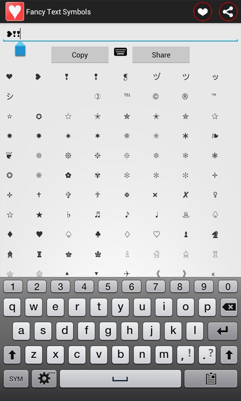 Fancy Text Symbols