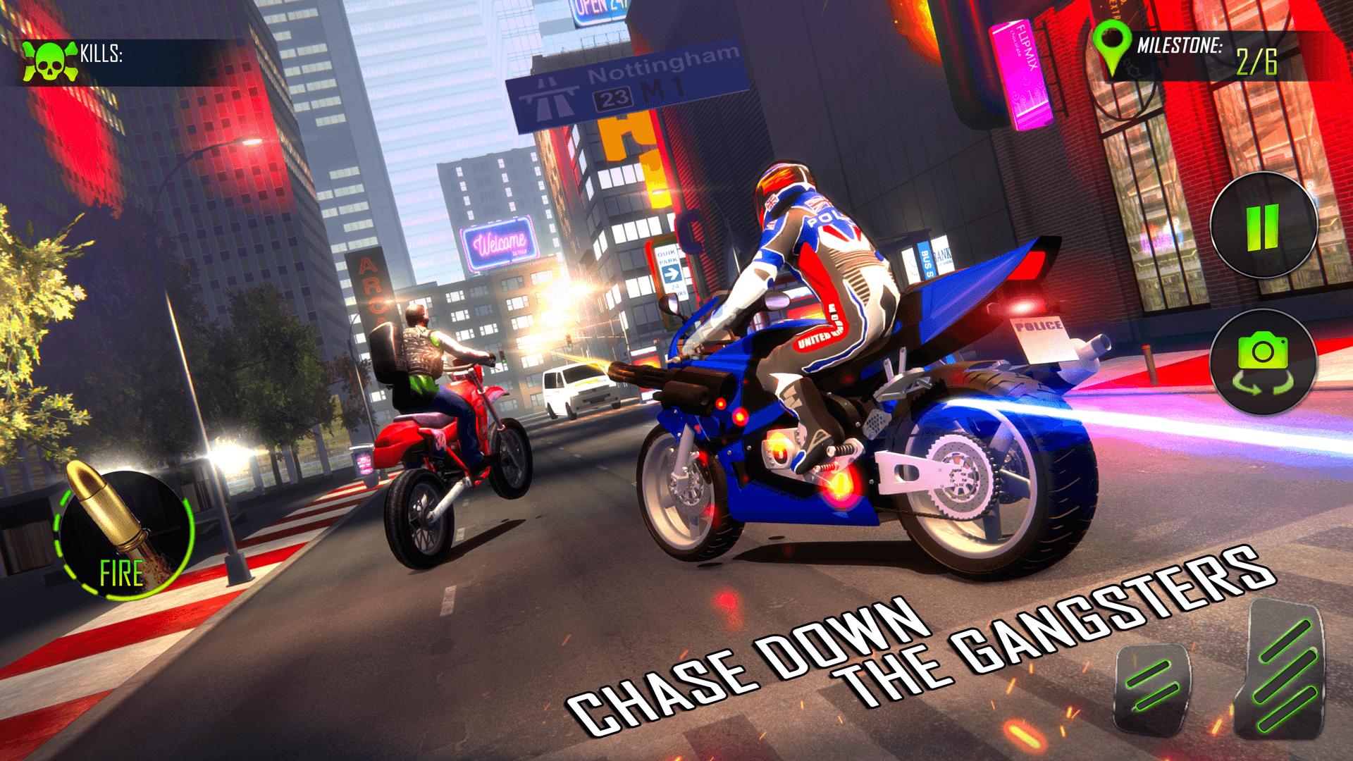 Police Bike Racing Simulator: Bike Shooting Game