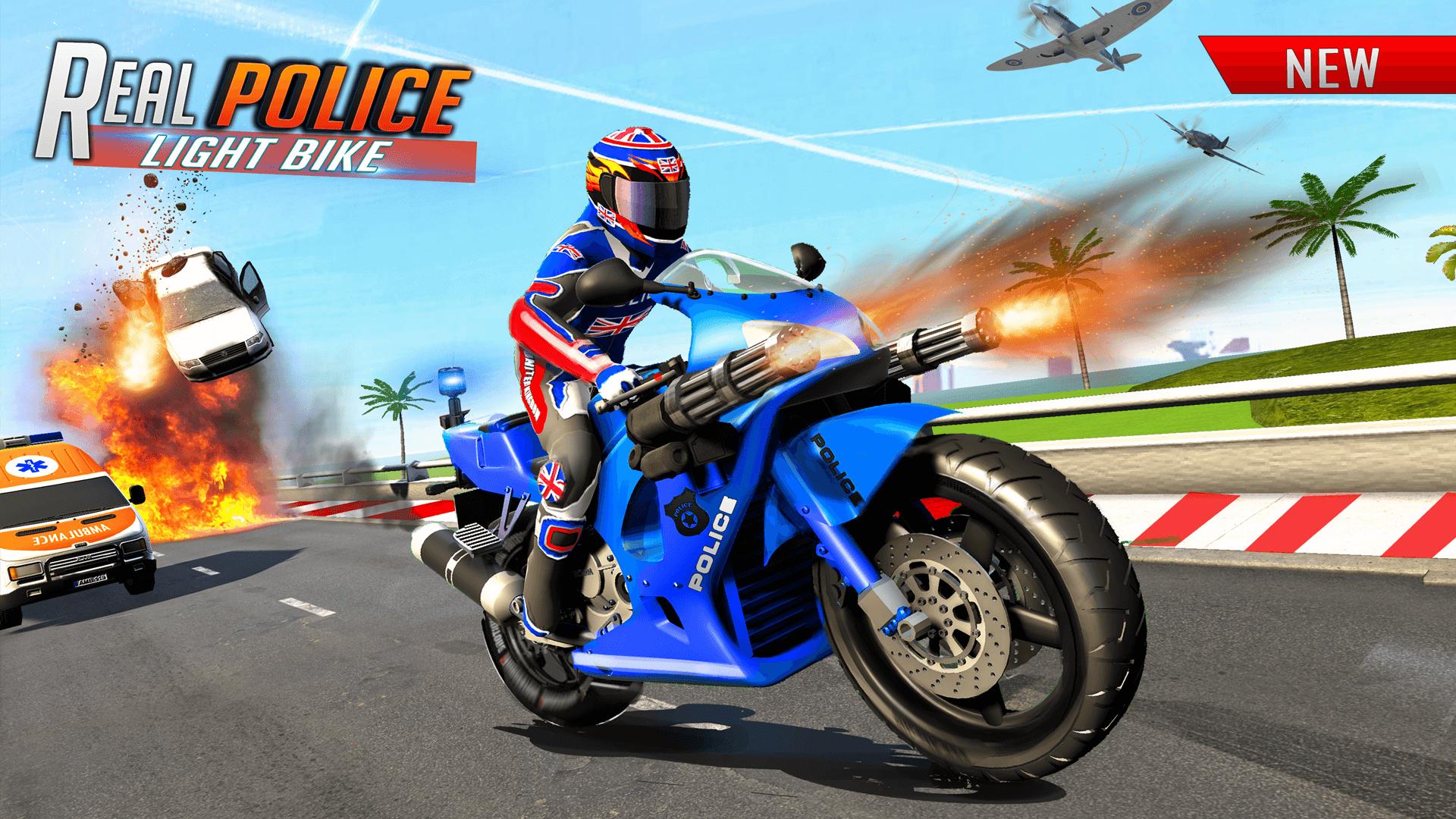 Police Bike Racing Simulator: Bike Shooting Game