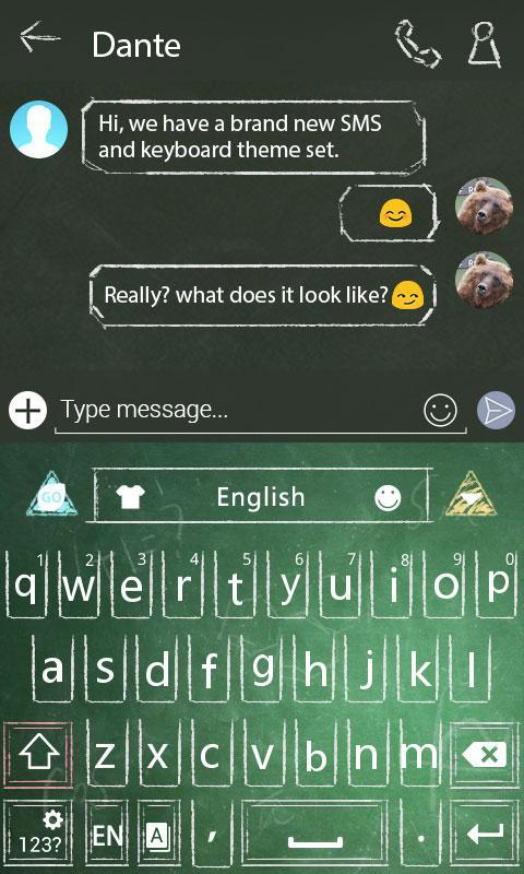 Blackboard GO Keyboard Theme