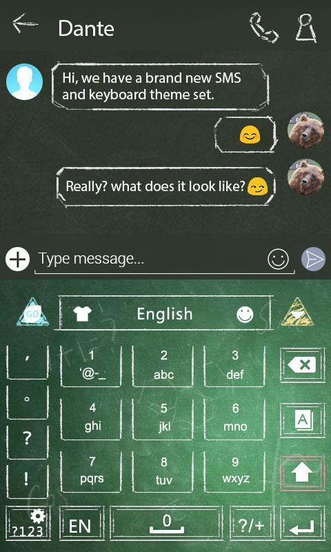 Blackboard GO Keyboard Theme