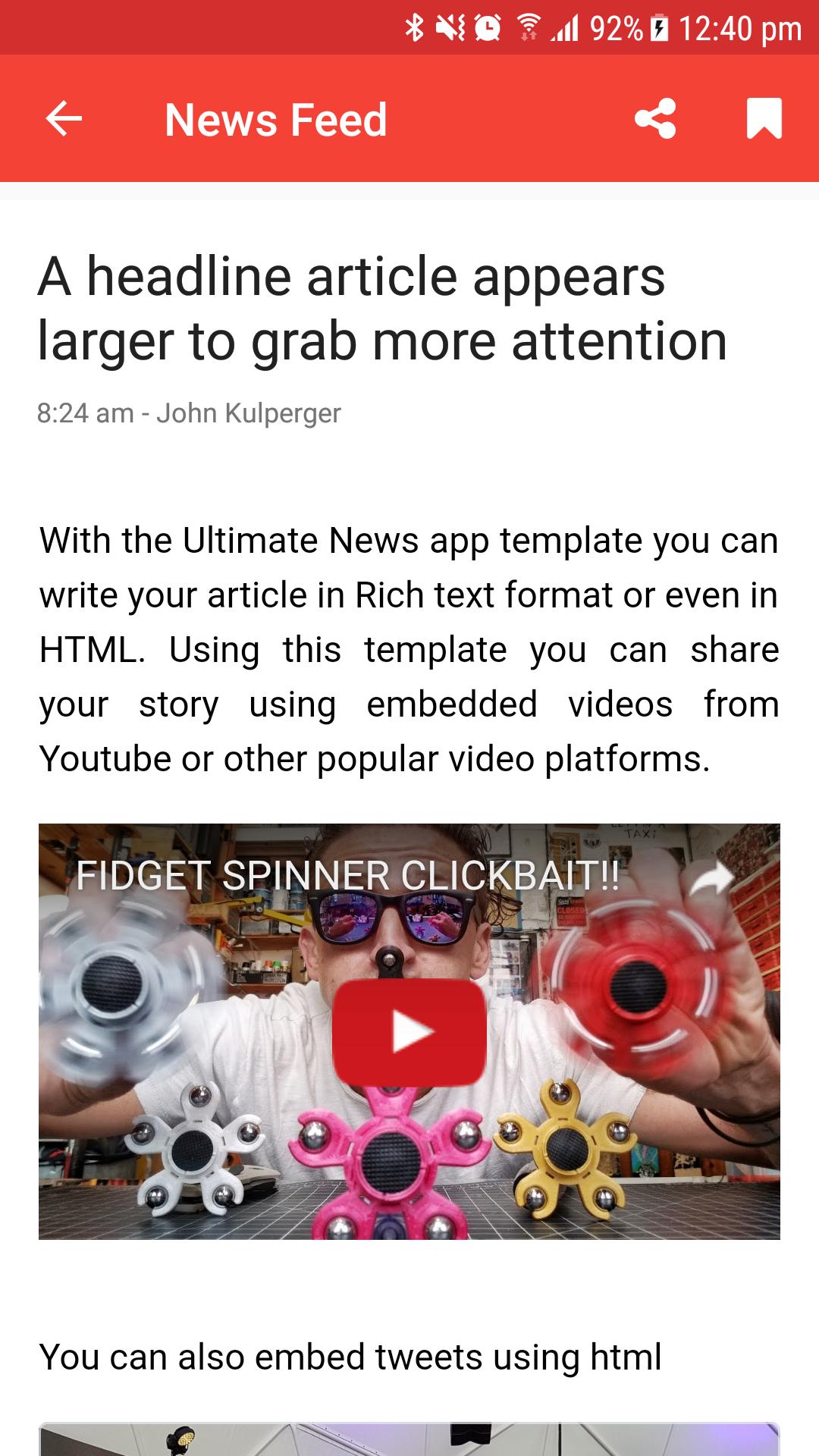 Ultimate News App Template