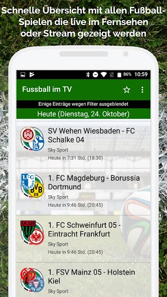 Fussball im TV live
