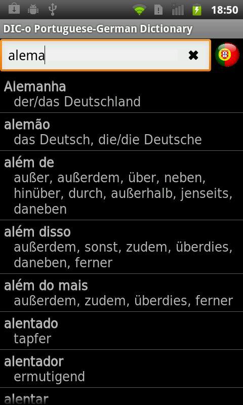 Portuguese-German offline dict