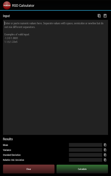 RSD Calculator