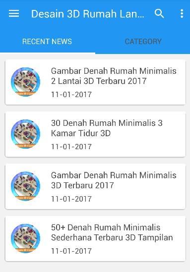 Desain Minimalis 3D 2 Lantai