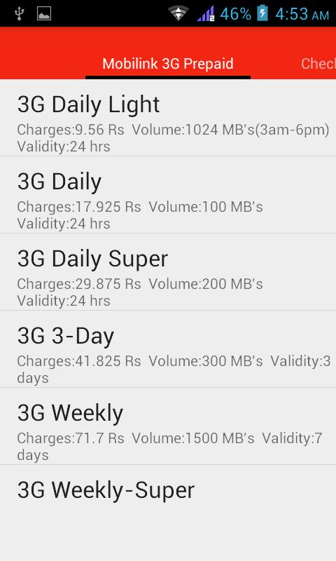 3G Packages-Pakistan