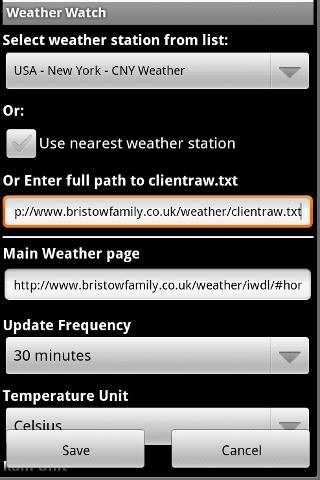 Weather Watch Widget - Demo