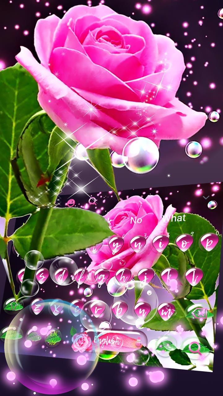 Pink rose Keyboard theme
