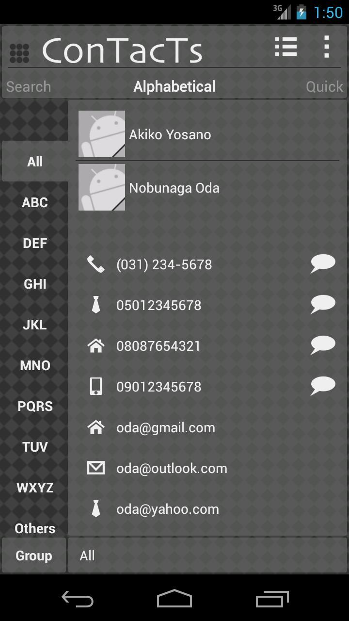 Phone Book ConTacTs (Black)