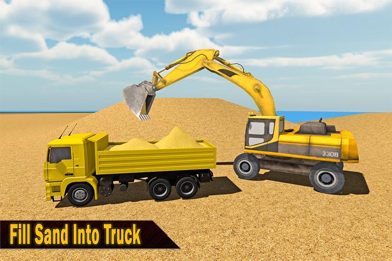 Sand Excavator Truck Sim 2017