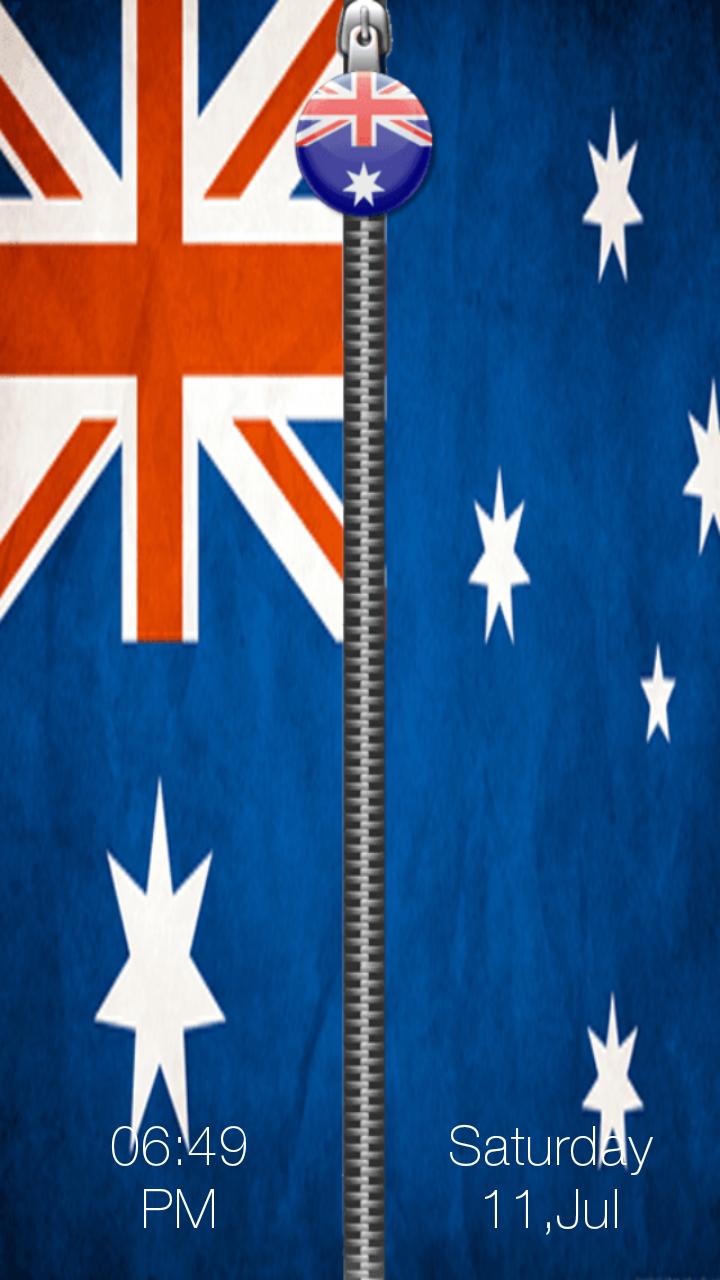 Australia Flag Zipper Lock