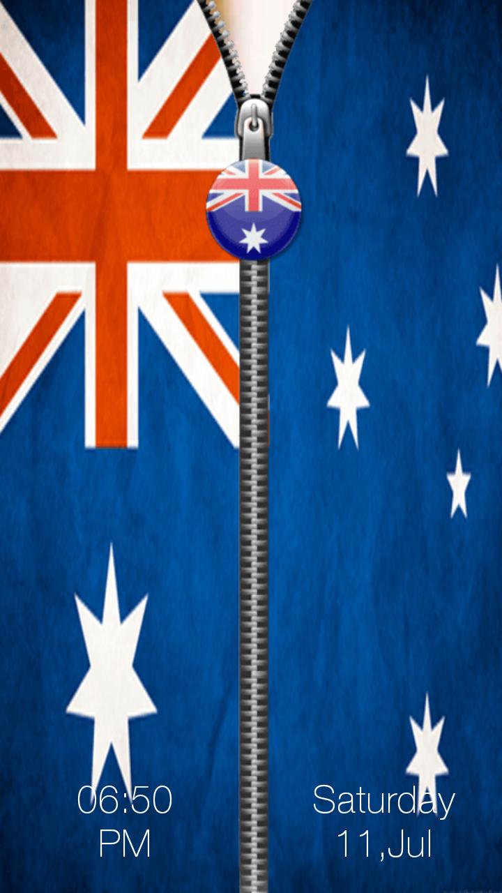 Australia Flag Zipper Lock