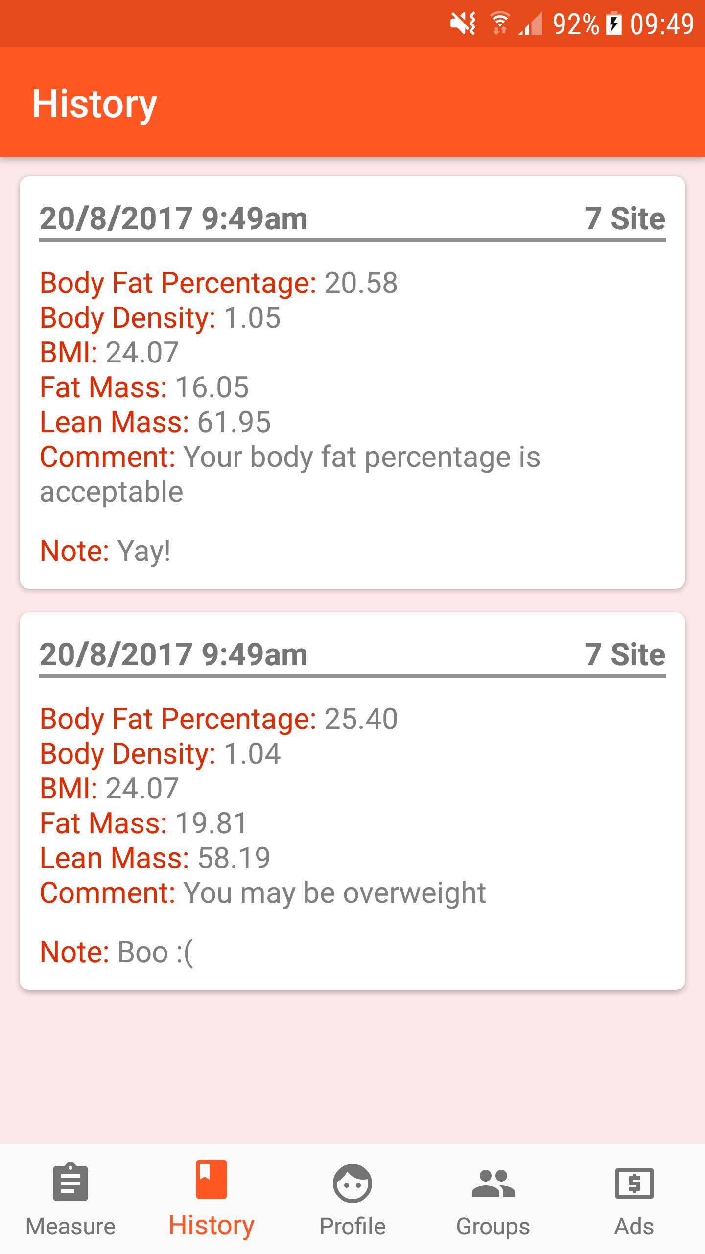 Fat Calculator