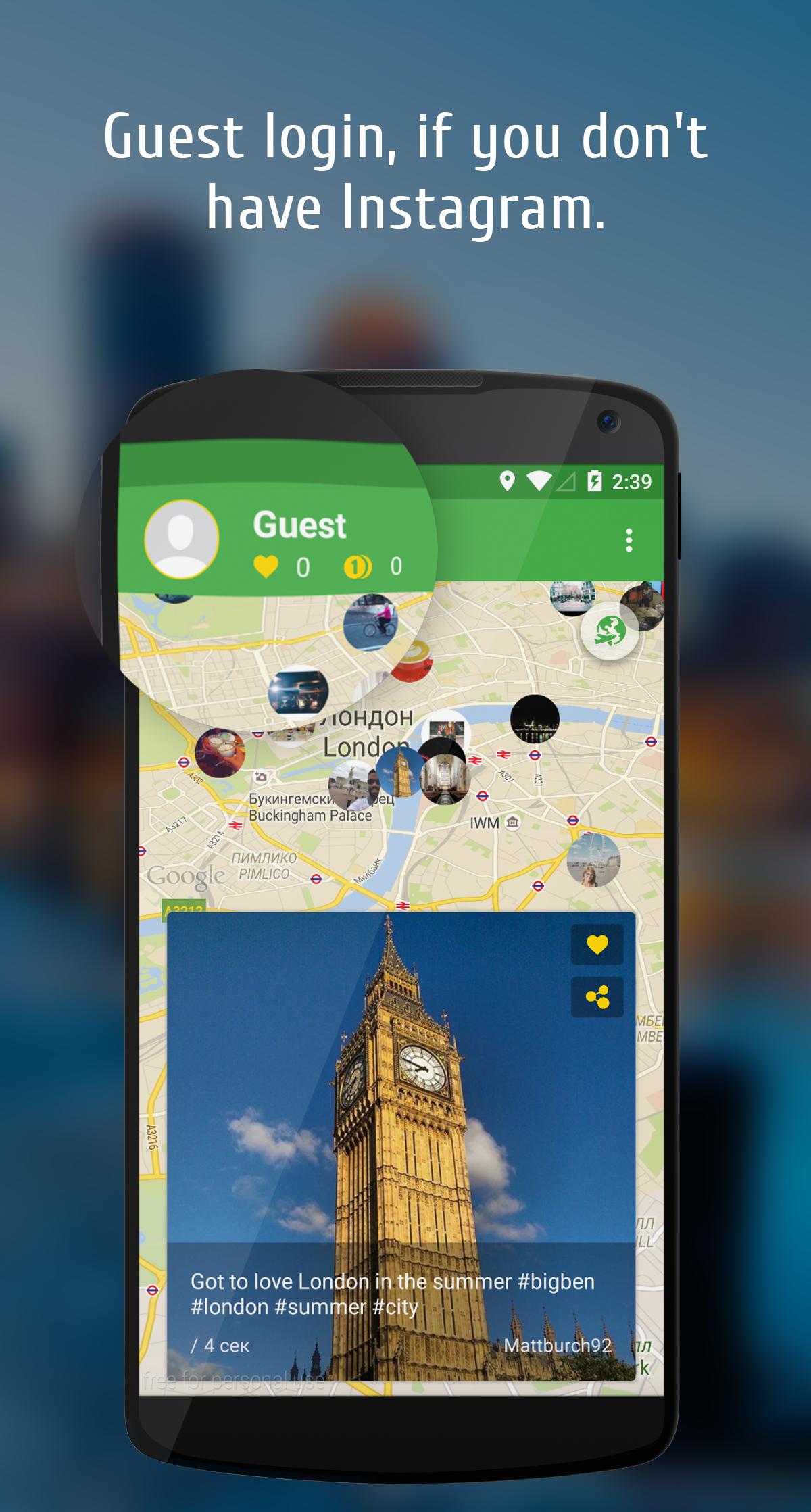 Map for Instagram - Instmap