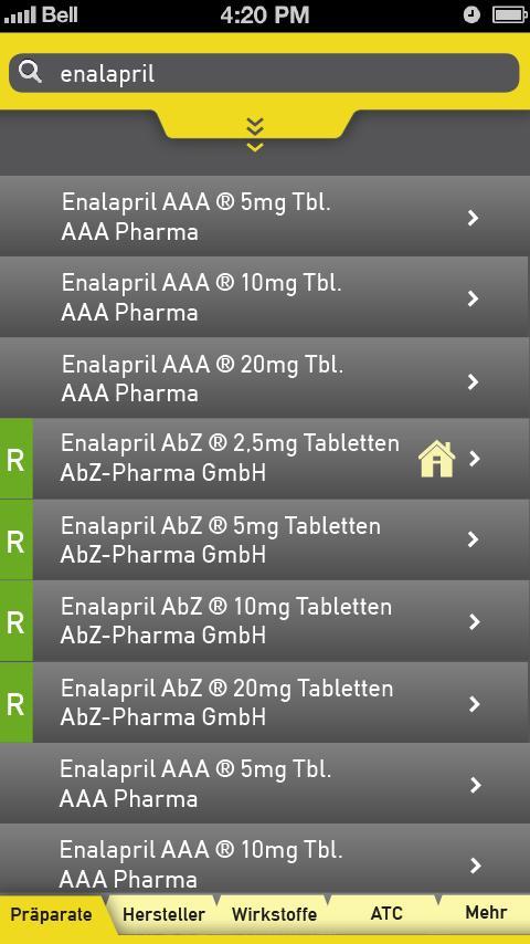 GELBE LISTE PHARMINDEX
