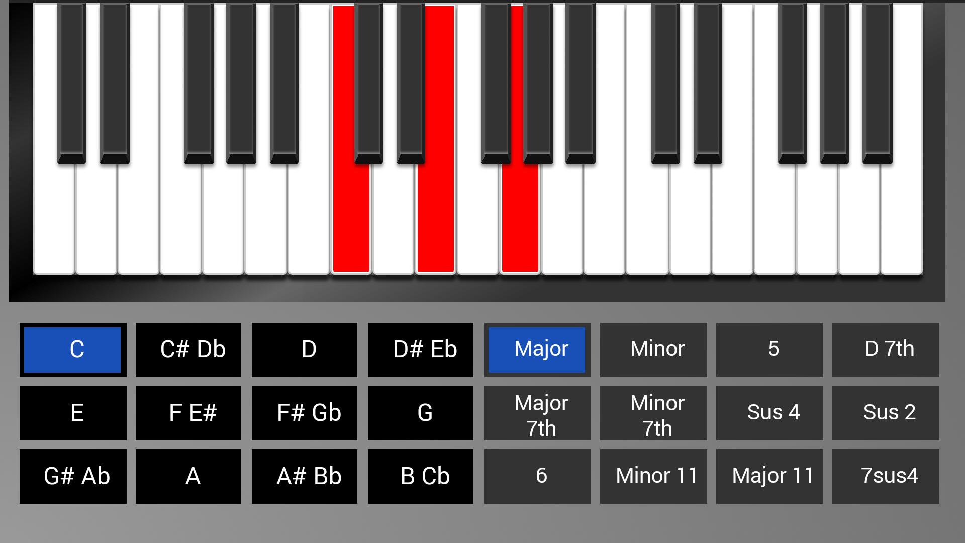 real piano chord trainer