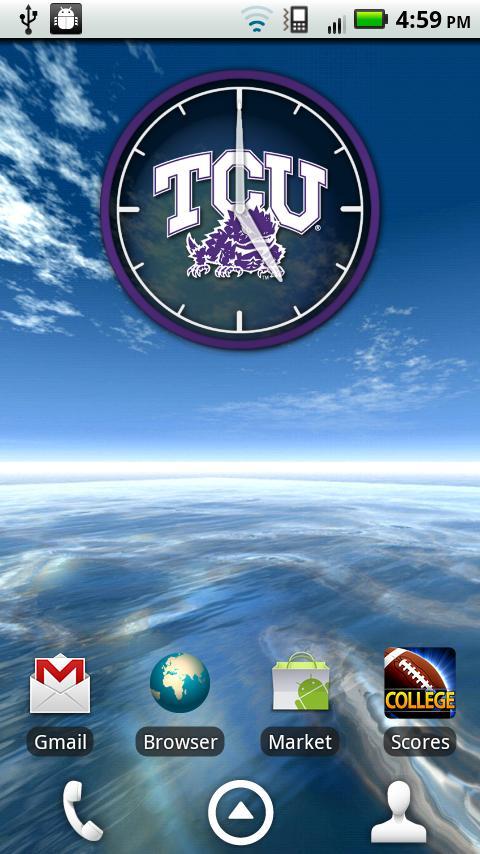TCU Horned Frogs Live Clock