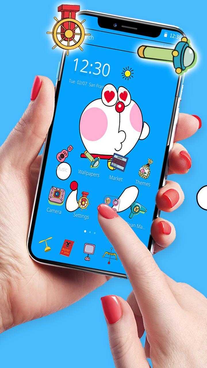 Blue Fat Cat Face Theme