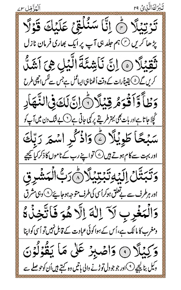 Surah Muzammil + Urdu