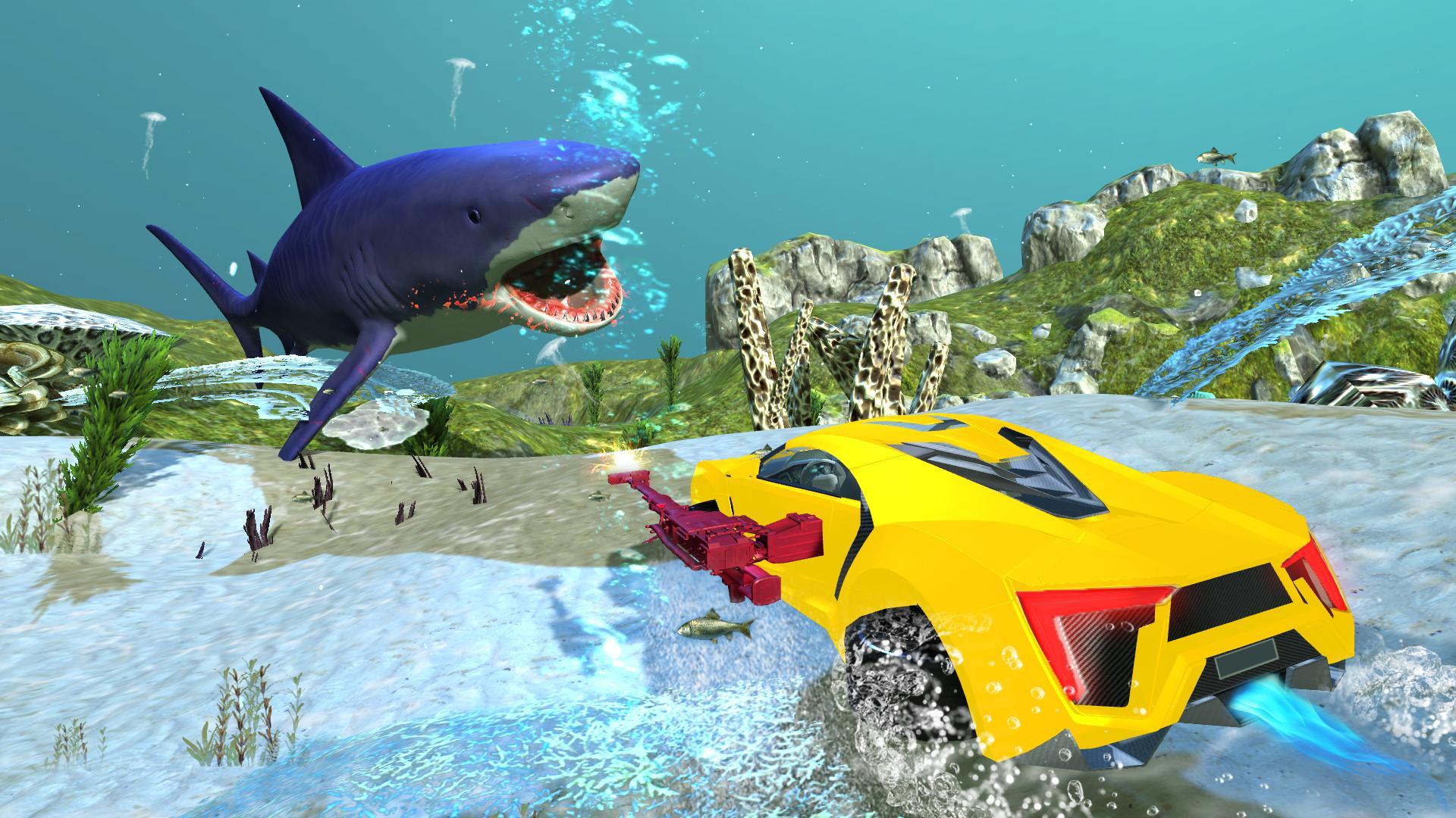 Underwater Shark Attack Transform Robot Car 2020