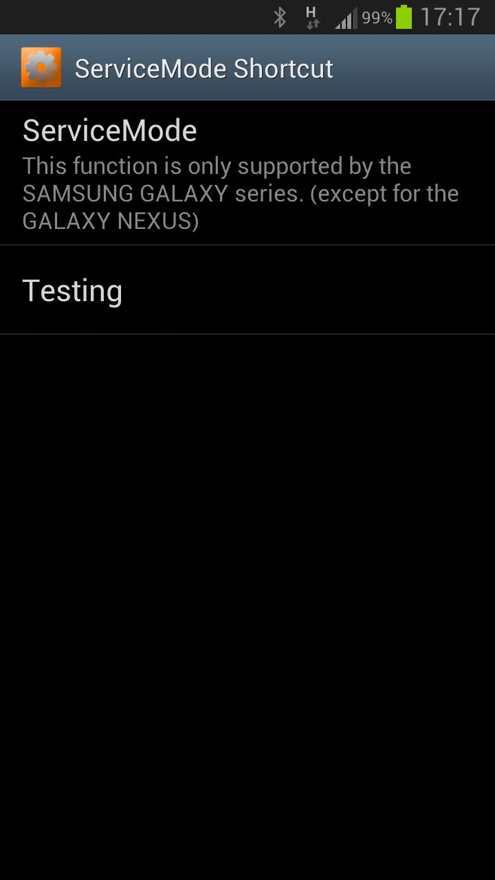 ServiceMode Shortcut