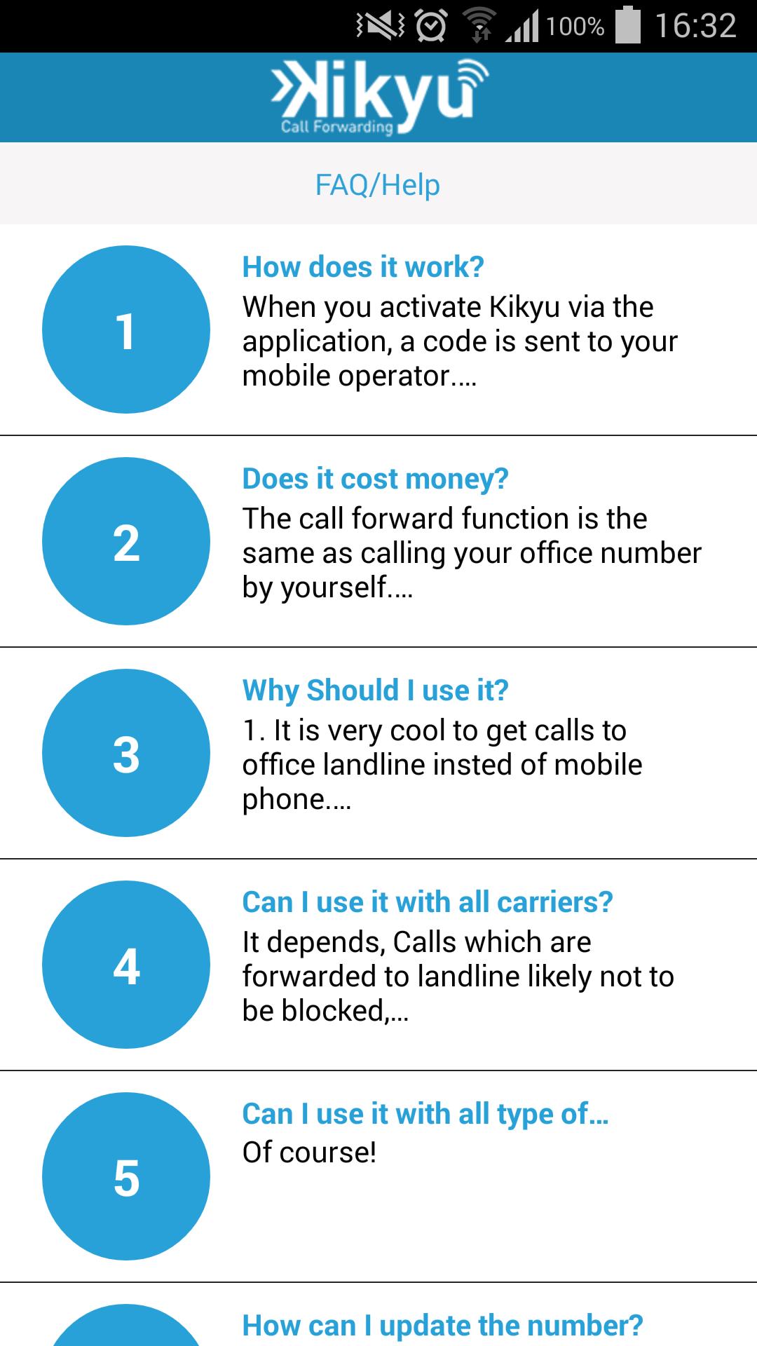Kikyu Call Forwarding