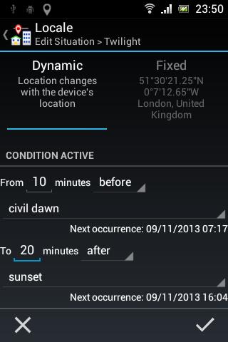 Locale/Tasker Twilight Plug-in