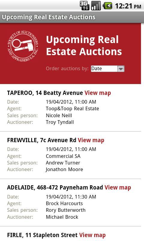 Upcoming Real Estate Auctions