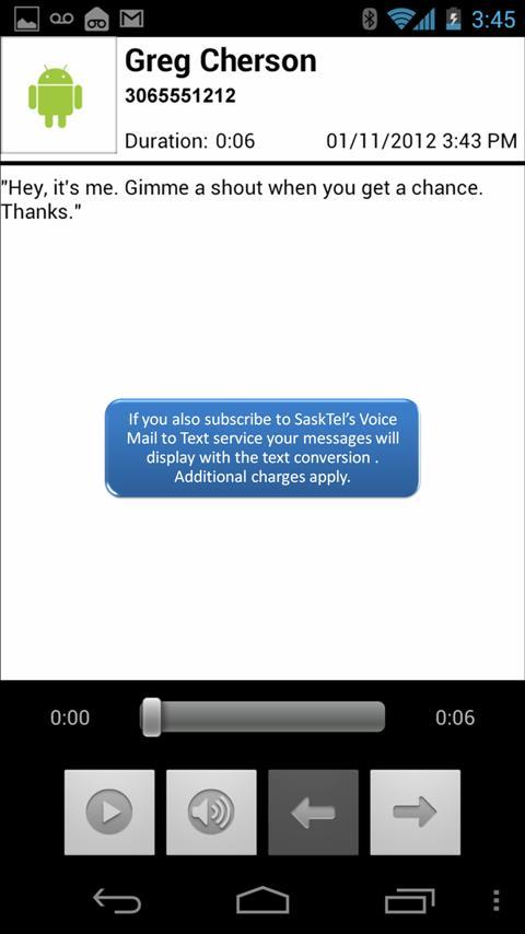 SaskTel Visual Voice Mail