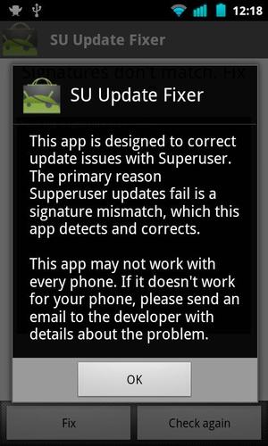 Superuser Update Fixer