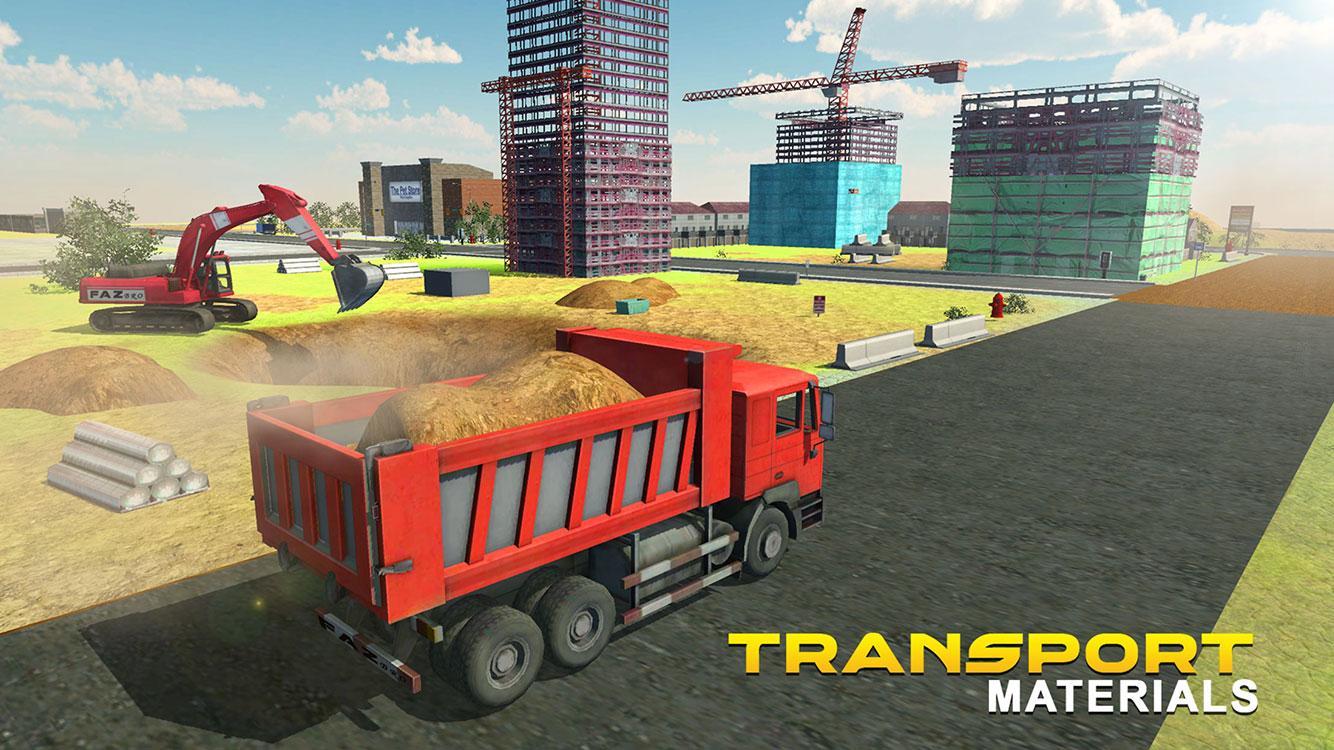 Big City Road Construction Builder: Excavator Game