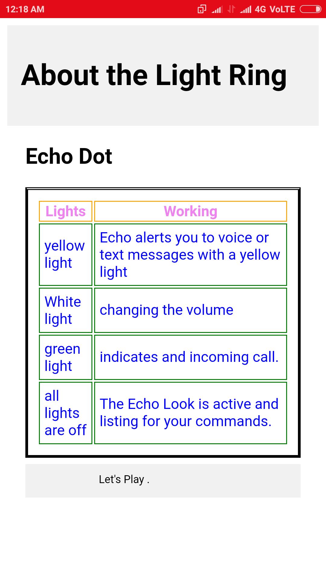 Guide for Echo Dot
