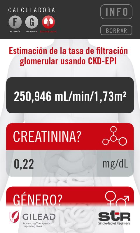 Calculadora GFR CKD-EPI