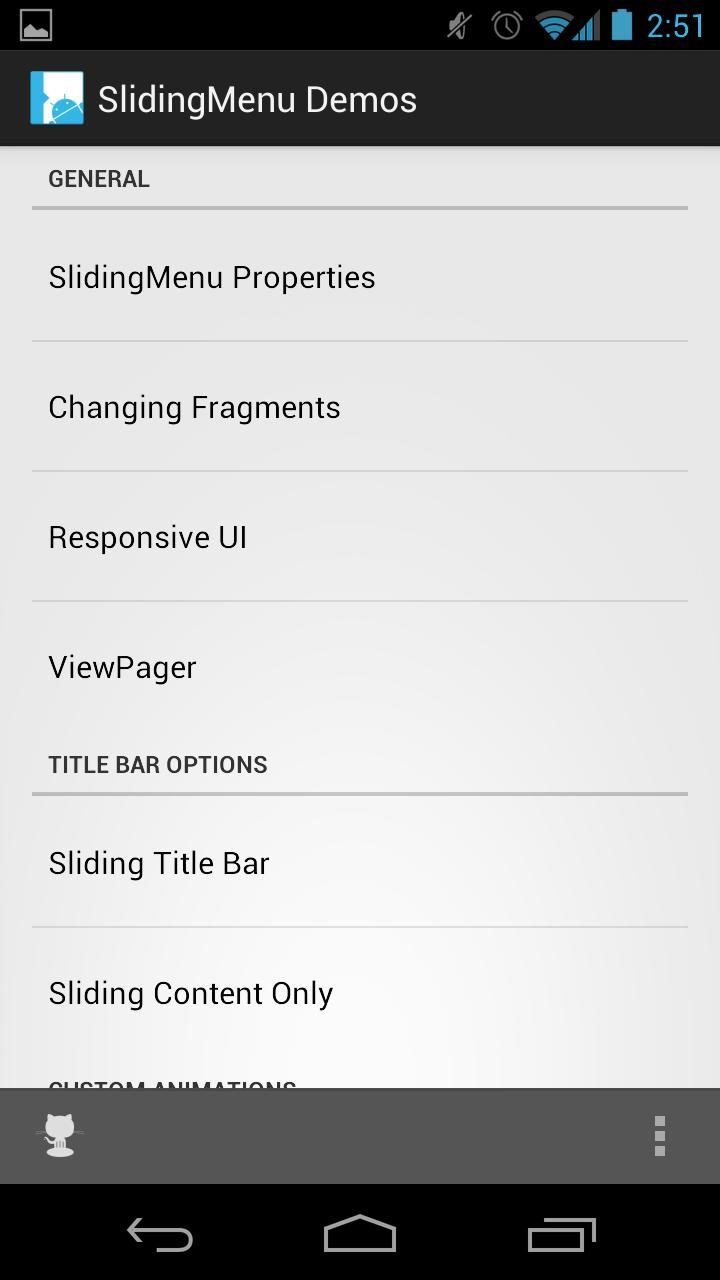 SlidingMenu Demos