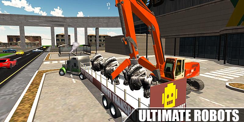 War Robot Transport Truck Driver Simulator 19