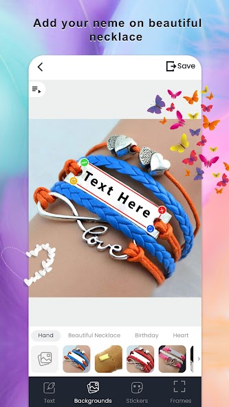 Name on necklace - Name art