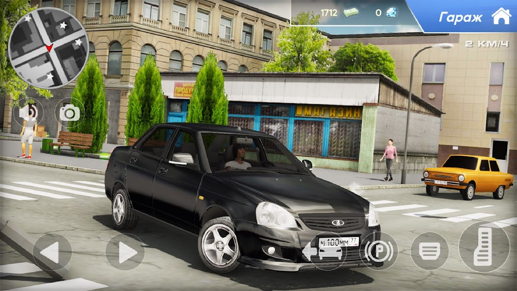 Симулятор машины Лада в городе