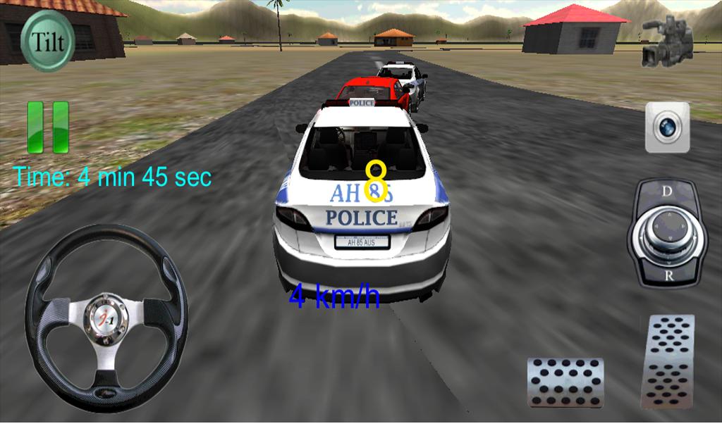 Real cops police chase 3D car